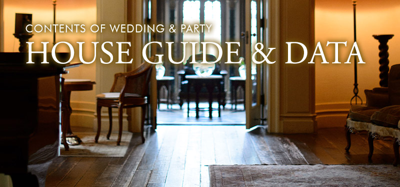 CONTENTS OF WEDDING HOUSE GUIDE